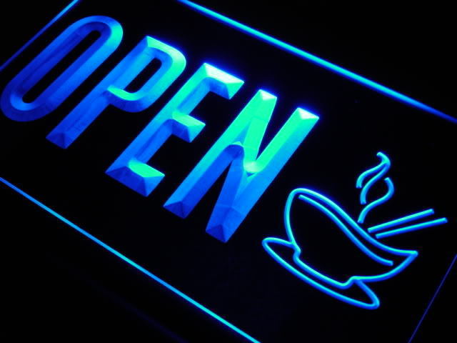 OPEN Noodles Food Cafe Beer Bar Neon Light Sign